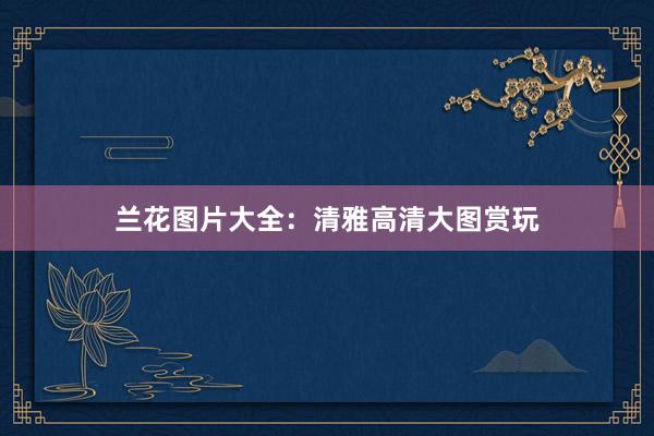 兰花图片大全：清雅高清大图赏玩